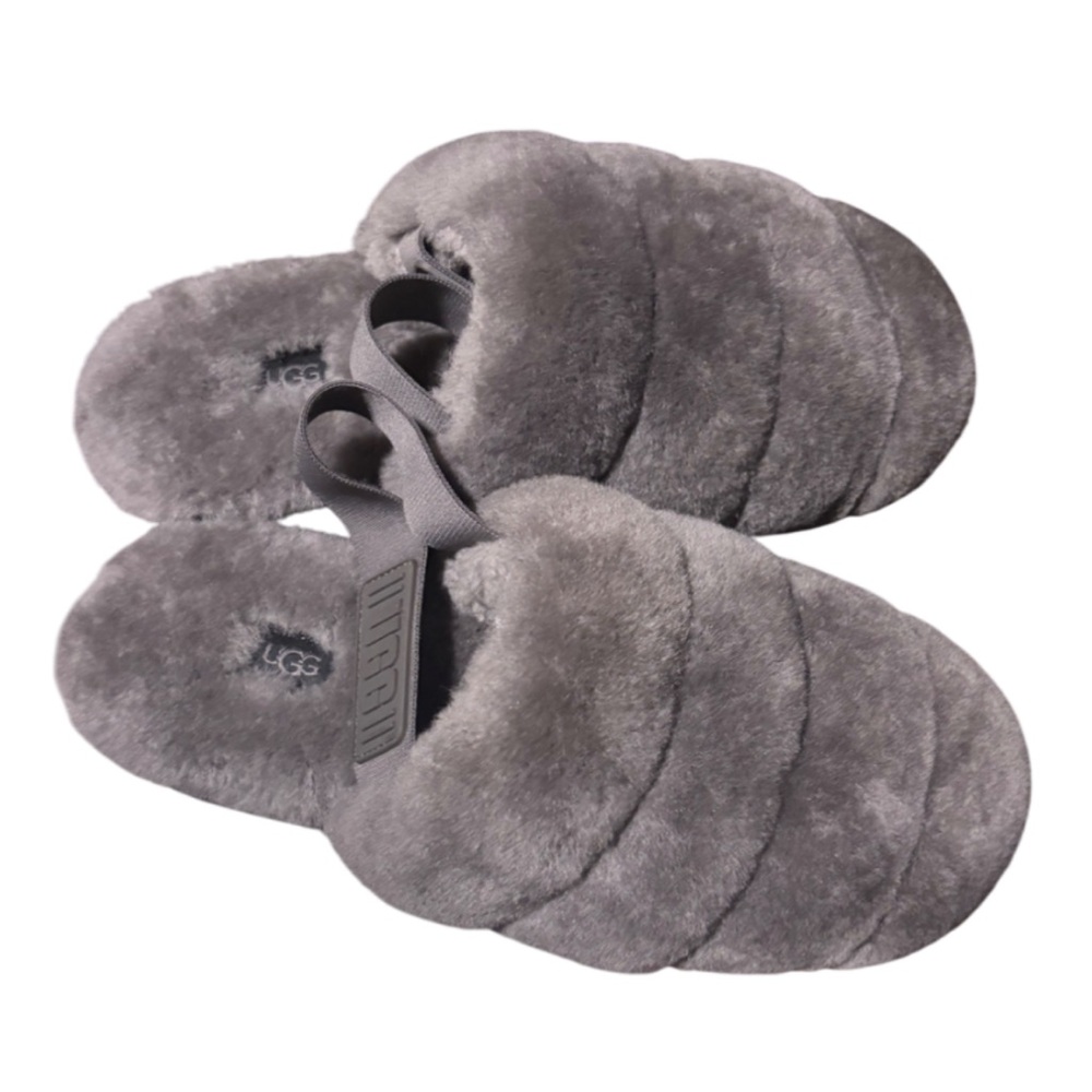 NEW- UGG Charcoal Super Fluff Slipper sz 10